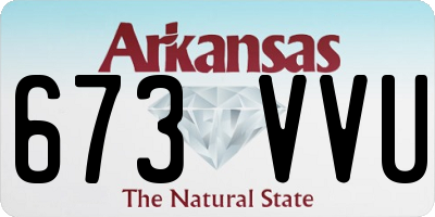 AR license plate 673VVU