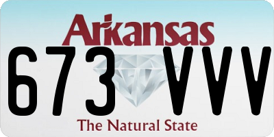 AR license plate 673VVV