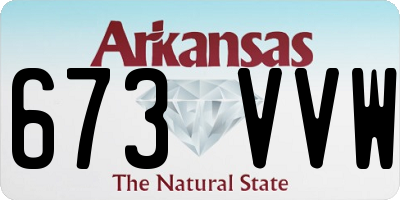 AR license plate 673VVW