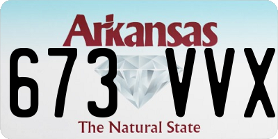AR license plate 673VVX