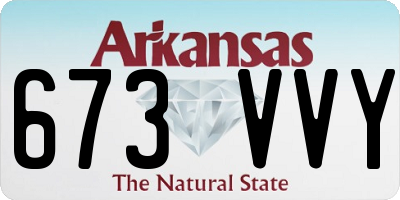 AR license plate 673VVY