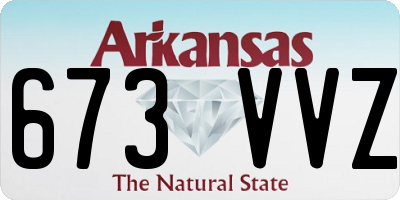 AR license plate 673VVZ