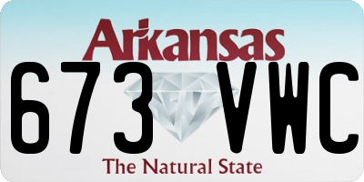 AR license plate 673VWC