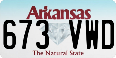 AR license plate 673VWD
