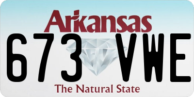 AR license plate 673VWE