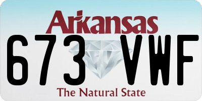 AR license plate 673VWF