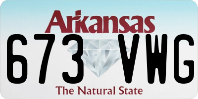 AR license plate 673VWG