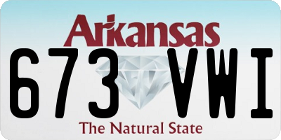 AR license plate 673VWI