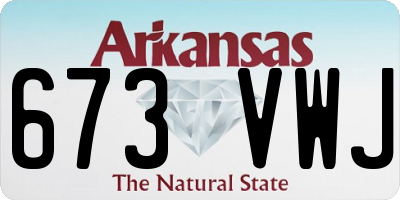 AR license plate 673VWJ