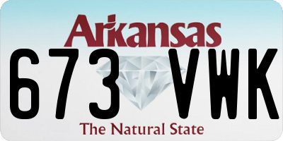 AR license plate 673VWK
