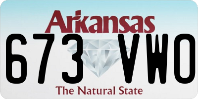 AR license plate 673VWO