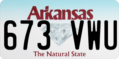AR license plate 673VWU
