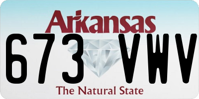 AR license plate 673VWV