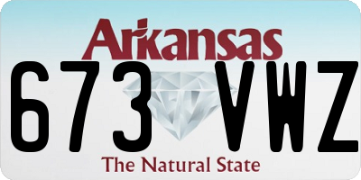 AR license plate 673VWZ
