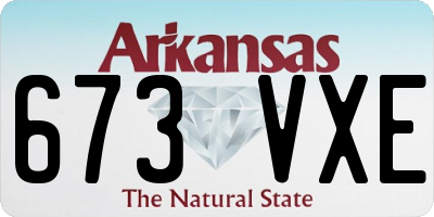 AR license plate 673VXE