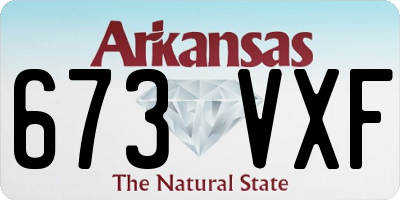 AR license plate 673VXF