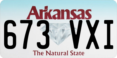 AR license plate 673VXI