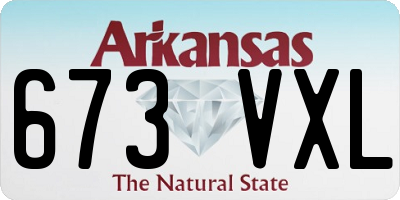 AR license plate 673VXL