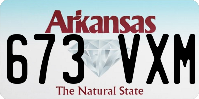 AR license plate 673VXM