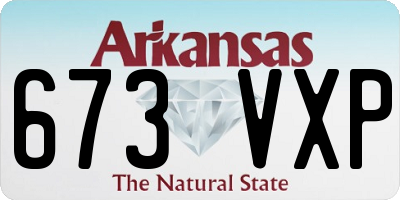 AR license plate 673VXP