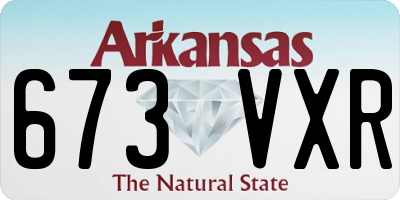 AR license plate 673VXR