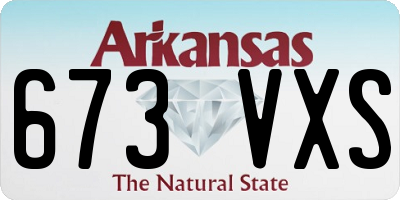 AR license plate 673VXS