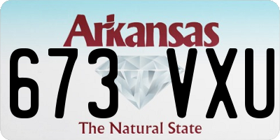 AR license plate 673VXU