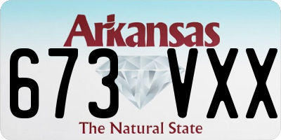 AR license plate 673VXX