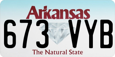 AR license plate 673VYB