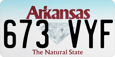 AR license plate 673VYF