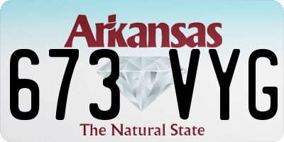 AR license plate 673VYG