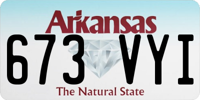 AR license plate 673VYI