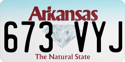 AR license plate 673VYJ