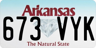AR license plate 673VYK