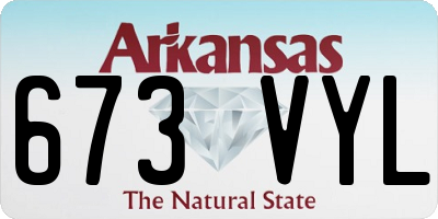 AR license plate 673VYL