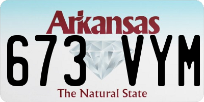 AR license plate 673VYM