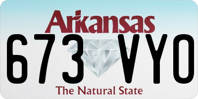 AR license plate 673VYO