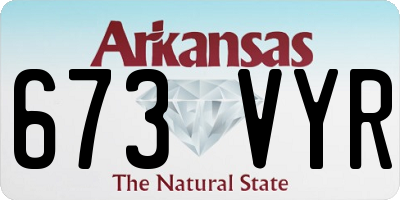 AR license plate 673VYR