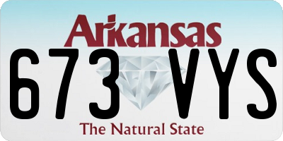 AR license plate 673VYS