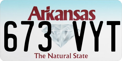 AR license plate 673VYT