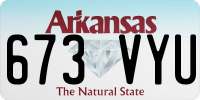 AR license plate 673VYU
