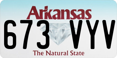 AR license plate 673VYV