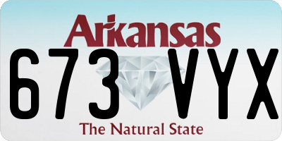 AR license plate 673VYX