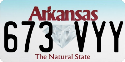 AR license plate 673VYY