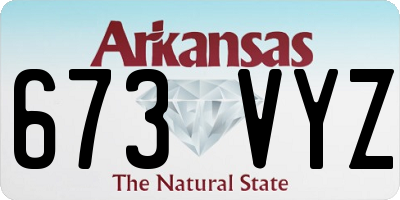 AR license plate 673VYZ