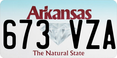 AR license plate 673VZA