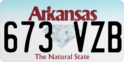 AR license plate 673VZB