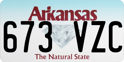 AR license plate 673VZC