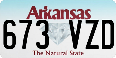 AR license plate 673VZD