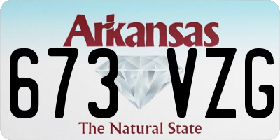 AR license plate 673VZG